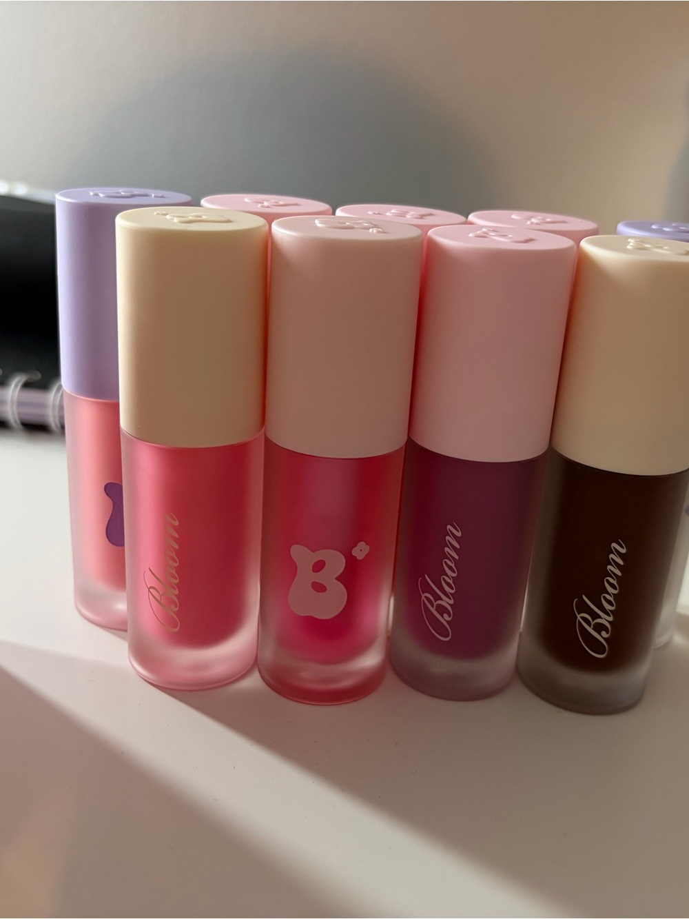 bloom Mini Lip Tint Set — Pink, Coral, Mauve, Brown, Lavender